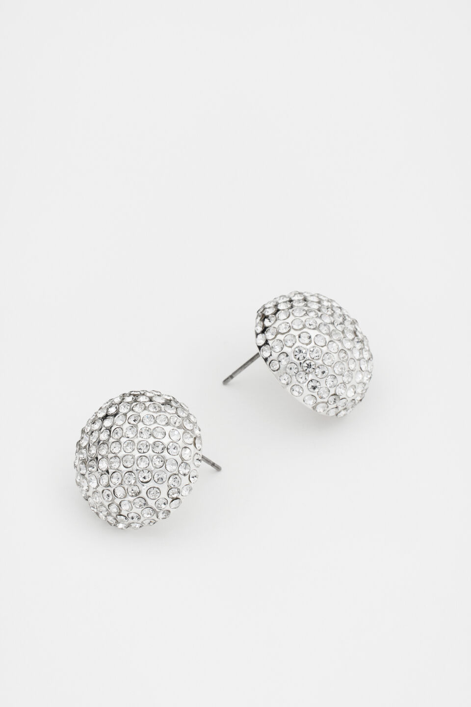 Sparkle Dome Stud  Silver
