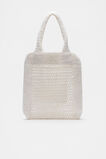 Crochet Straw Tote  White  hi-res
