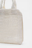 Crochet Straw Tote  White  hi-res