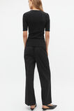 Henley Half Sleeve Top  Black  hi-res
