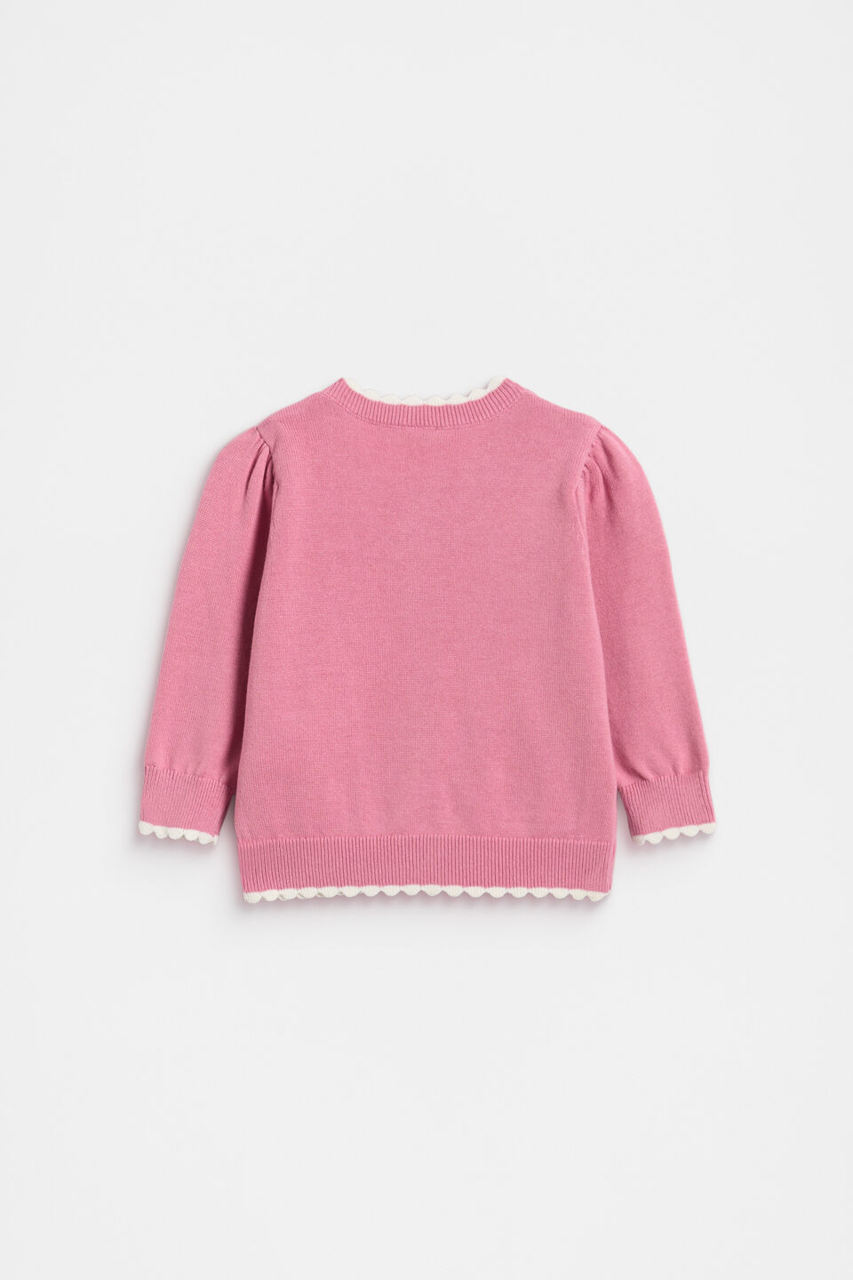 Heart Knit Cardigan  Raspberry