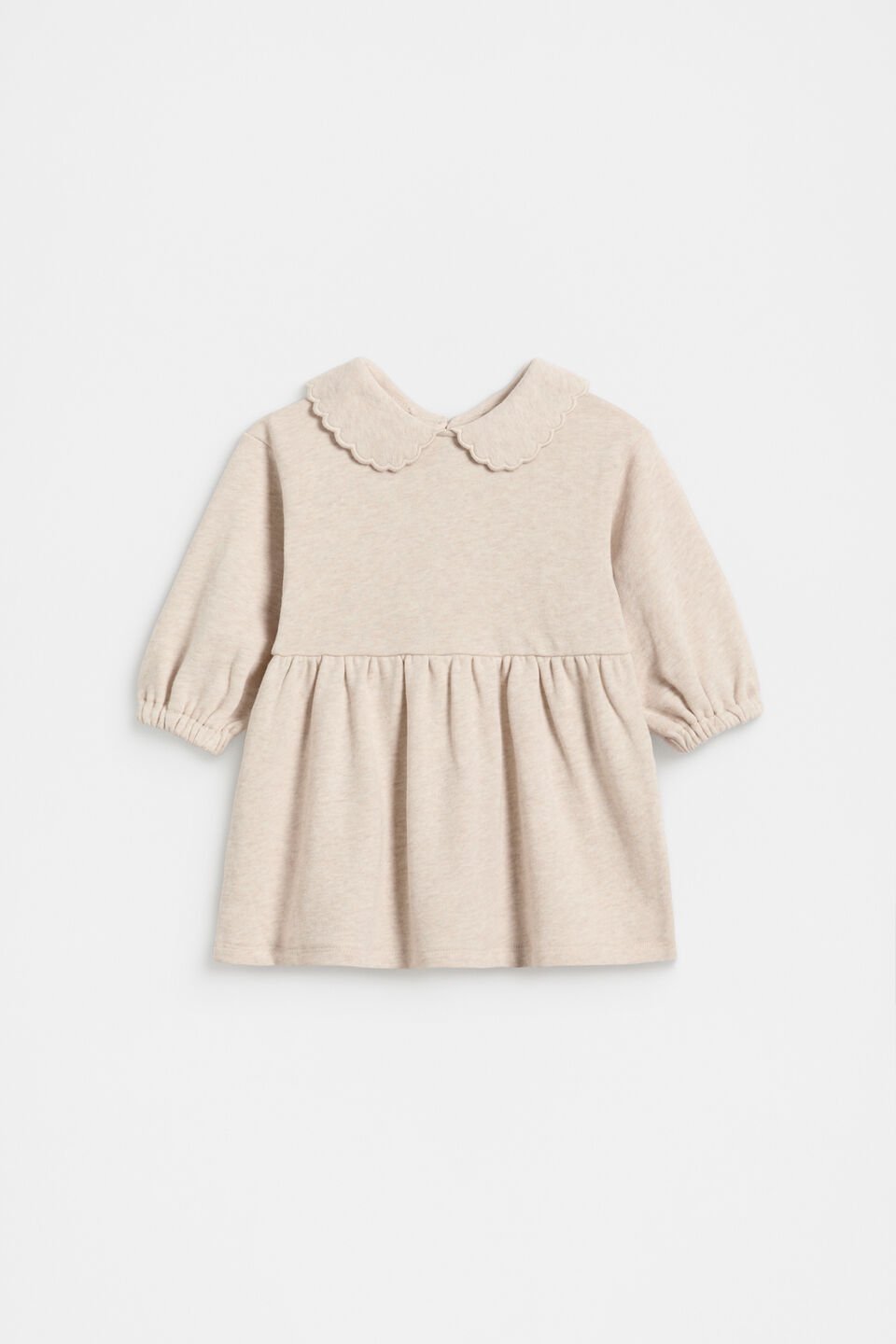 Scallop Collar Dress  Oat Marle