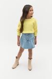 Gathered Denim Skirt  Light Wash  hi-res