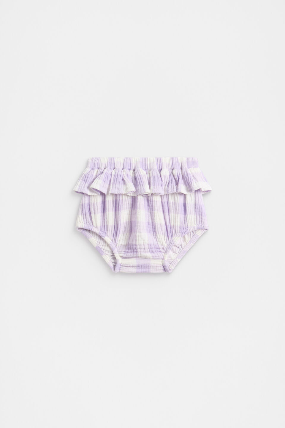 Gingham Bloomer  Bright Lavender