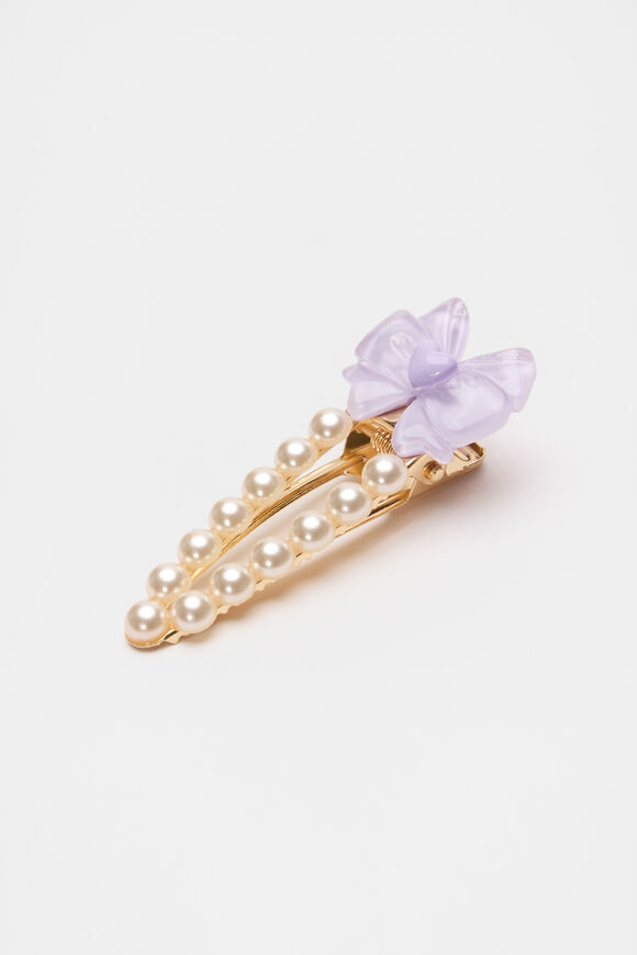 Bow Pearl Duck Clip  Multi  hi-res