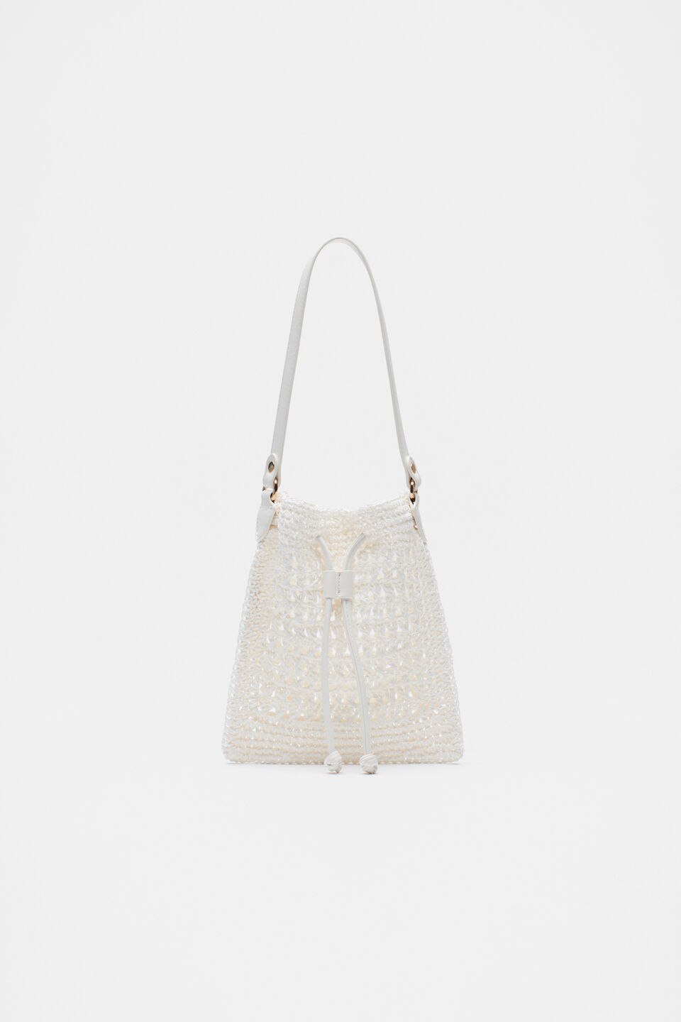 Crochet Shoulder Bag  White