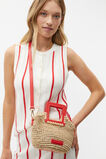 Mini Raffia Crossbody Bag  Strawberry Red  hi-res