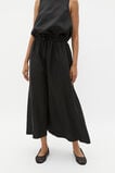 Linen Elasticated Skirt  Black  hi-res