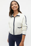 Zip Pocket Cardigan  Light Cream  hi-res