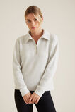 Zip Through Collared Sweater    hi-res