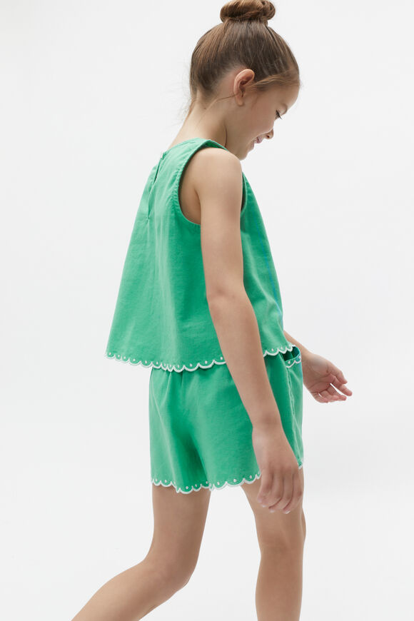 Scallop Trim Top  Deep Emerald  hi-res