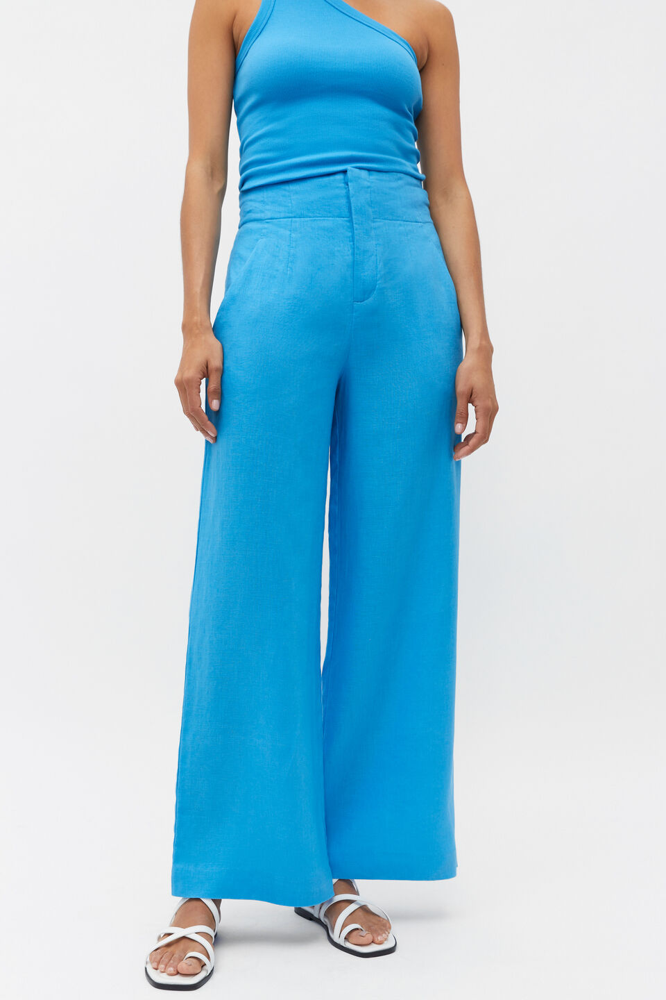 Core Linen Waisted Pant  Amalfi