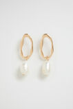 Organic Stud with Pearl  Gold  hi-res