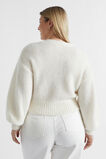 Wool Blend V Neck Knit  Cloud Cream  hi-res