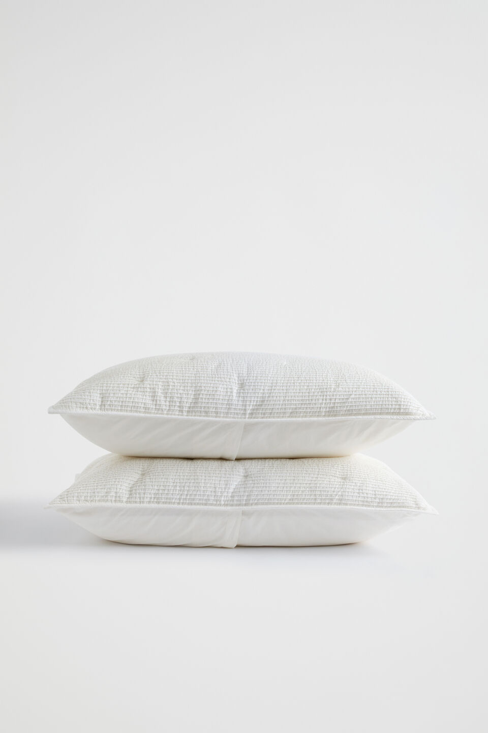 Nia Pleat Standard Pillowcase Set of 2  Cloud Cream