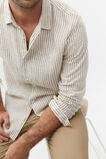 Linen Shirt  Sepia Stripe  hi-res