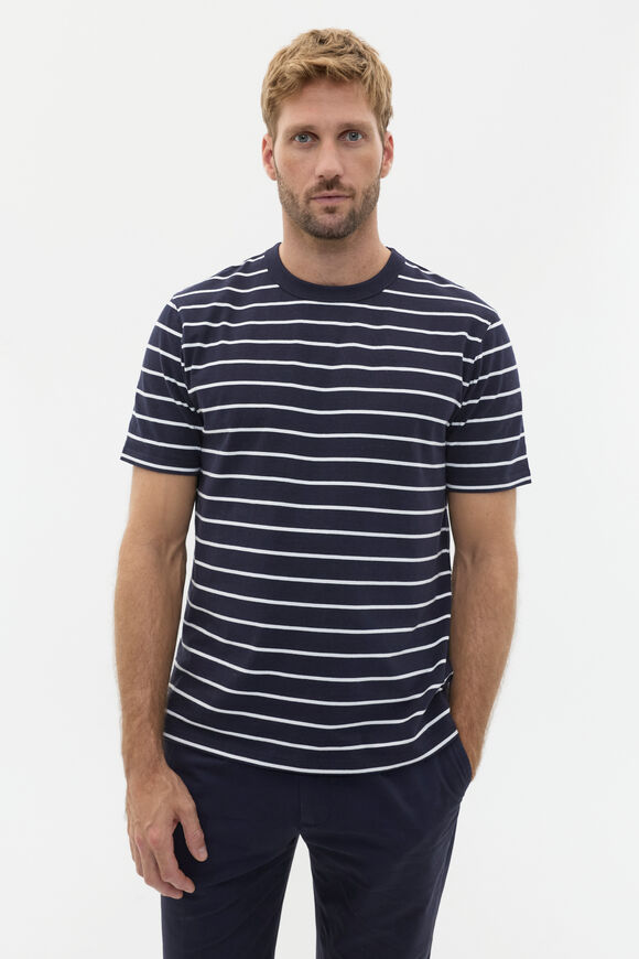 Crew Stripe Tee  Midnight Blue Stripe  hi-res