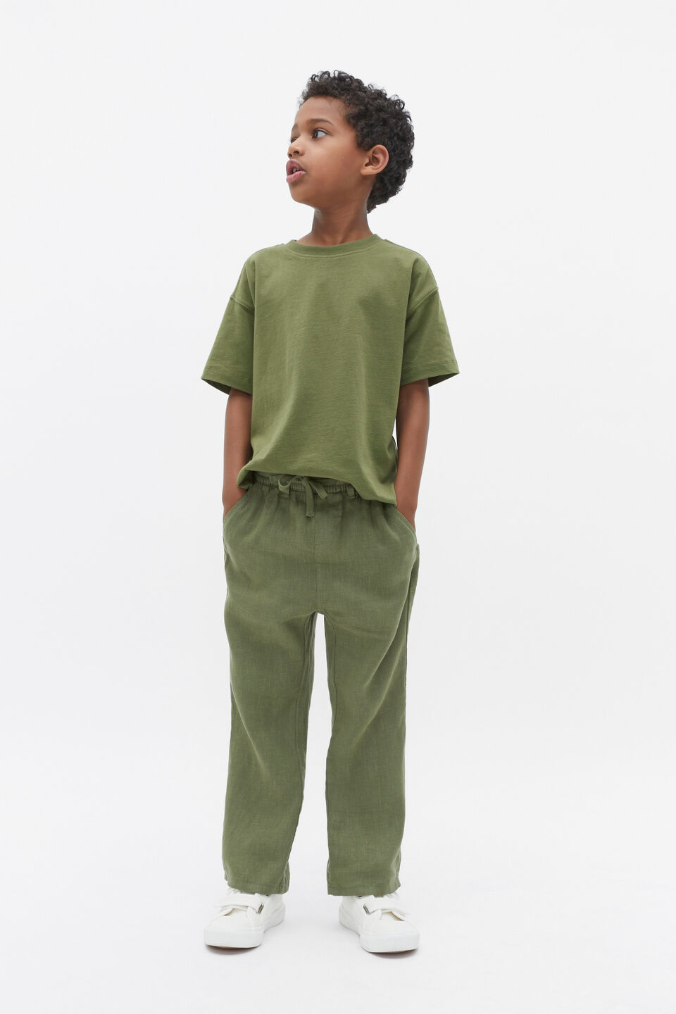 Linen Pant  Kiwi Green