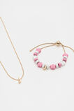 Initial Necklace & Bracelet Set  J  hi-res