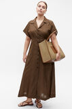 Voile Dart Detail Shirt Dress  Dark Praline  hi-res