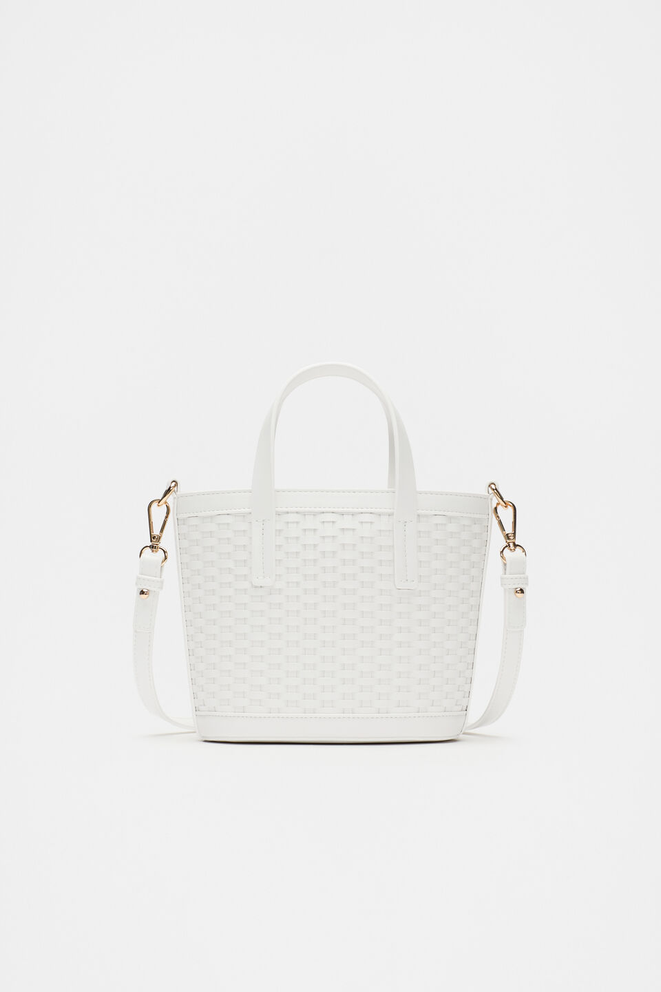 Woven Basket Crossbody Bag  White