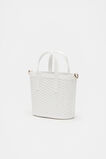 Woven Basket Crossbody Bag  White  hi-res