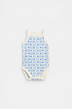 Snail Singlet Bodysuit  Baby Blue  hi-res