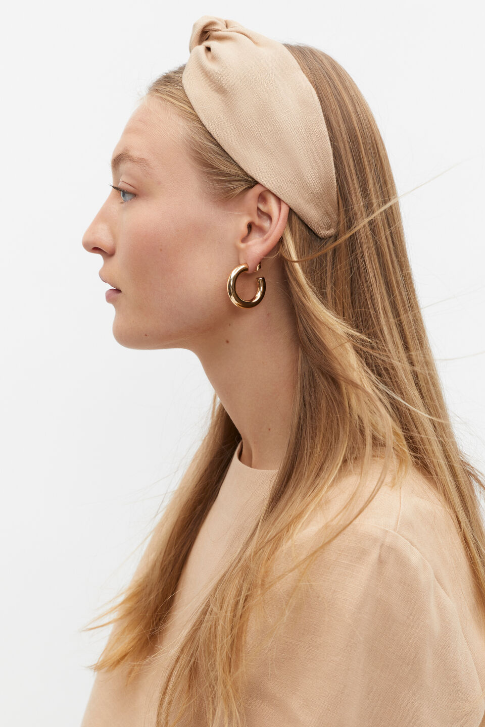Linen Headband  Nougat