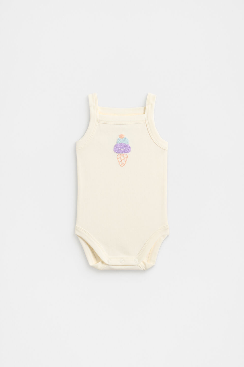 Ice Cream Singlet Bodysuit  Milk
