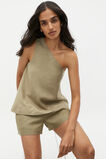 Linen One Shoulder Top  Rosemary  hi-res