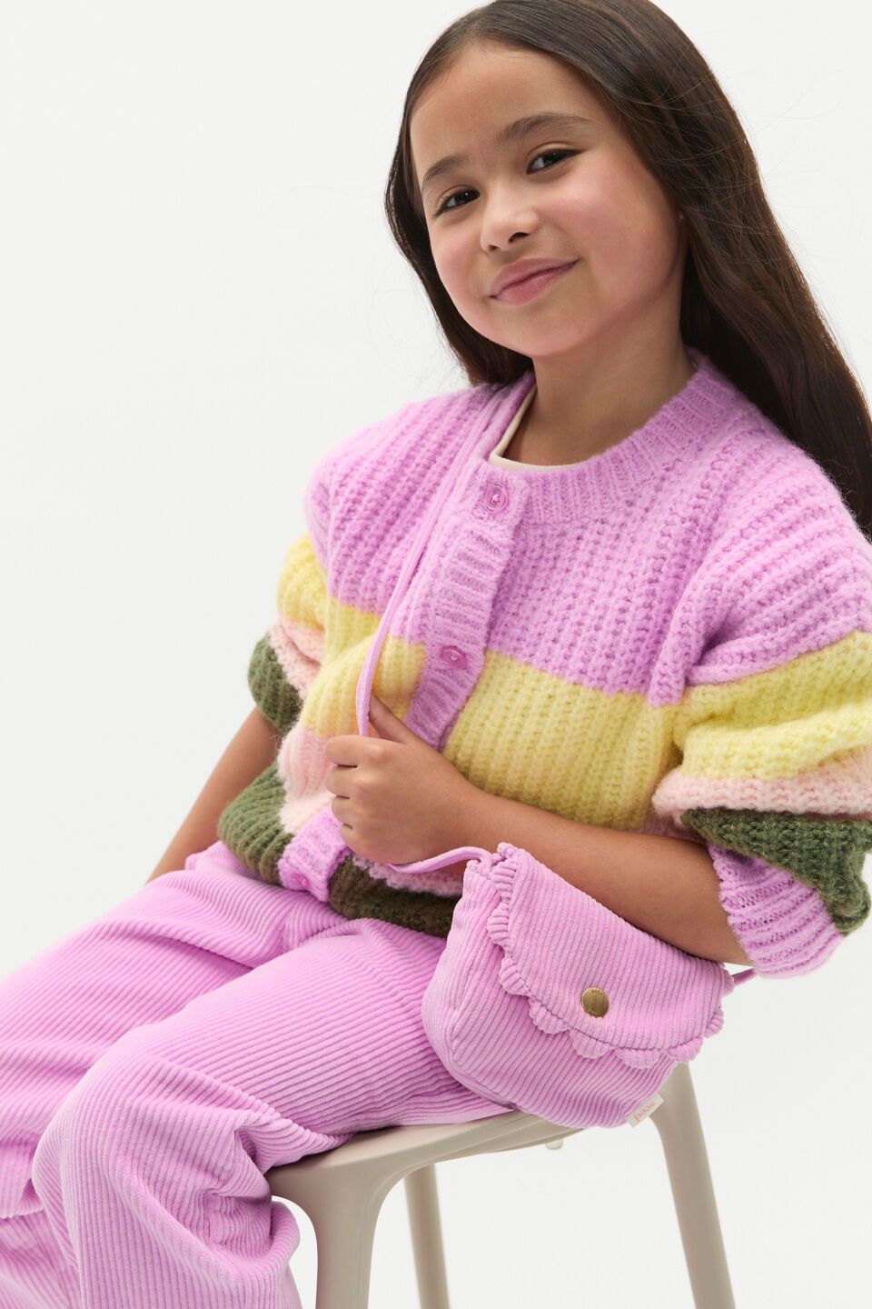 Corduroy Scallop Bag  Fairy Floss