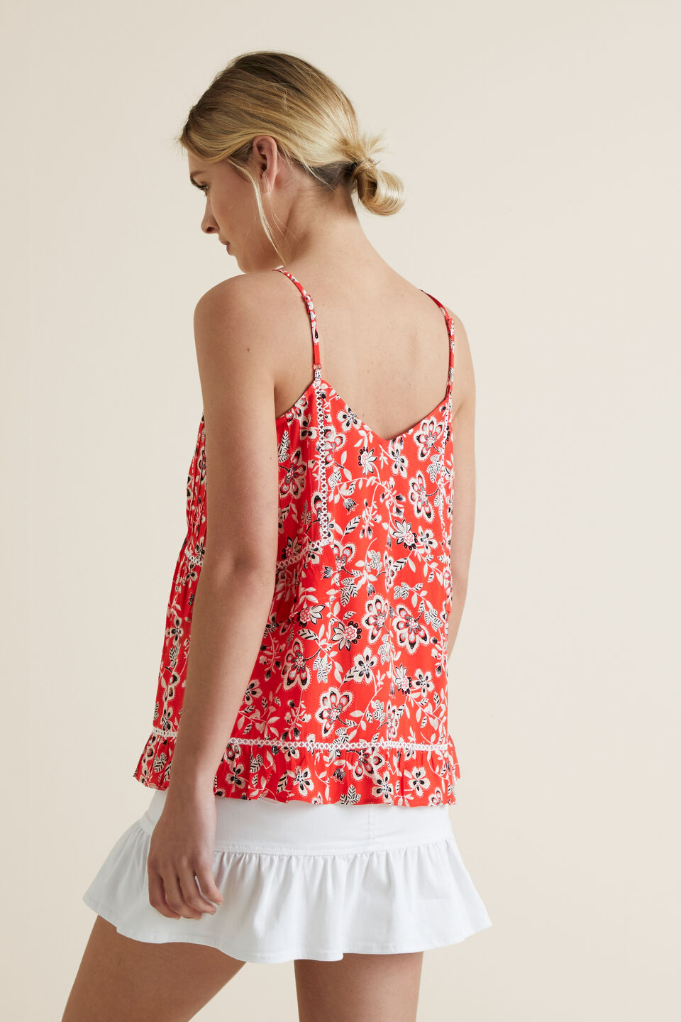 Trim Detail Floral Cami  