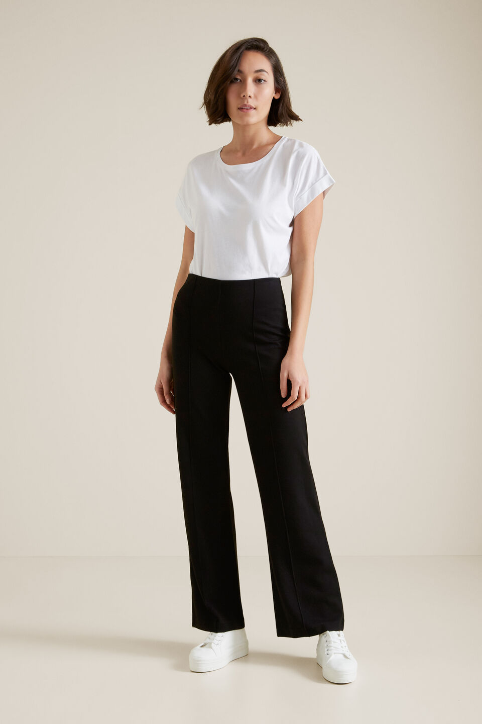 Straight Leg Ponte Pants  