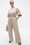 Core Linen Wide Leg Tie Pant  Cool Sand  hi-res