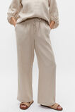 Core Linen Wide Leg Tie Pant  Cool Sand  hi-res