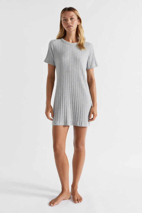 Rib Jersey Nightie  Silver Grey Marle  hi-res