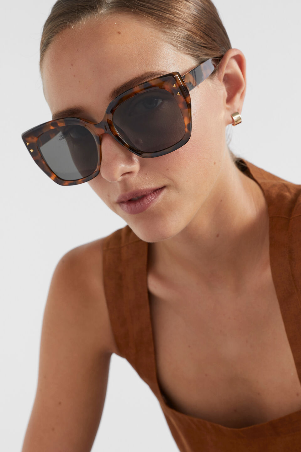 Quinn D Frame Sunglasses  Spice Tort