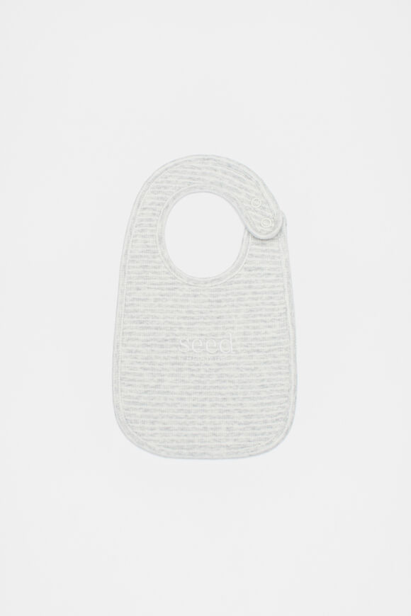 Core Rib Logo Bib  Grey Marle Stripe  hi-res