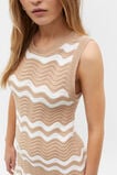 Crochet Mini Shift Dress  Nougat  hi-res