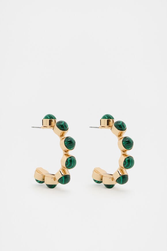 Stone Vintage Hoop  Green  hi-res