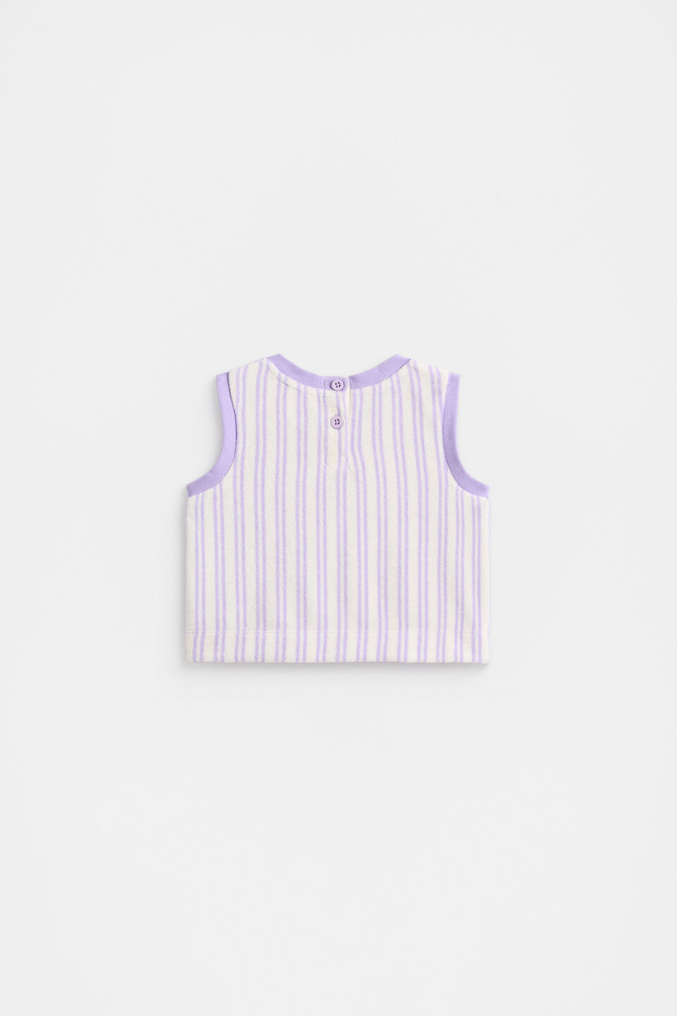 Stripe Terry Singlet  Bright Lavender