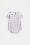 Gingham Collar Romper  Bright Lavender  hi-res