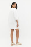 Linen V Neck Seam Detail Mini Dress  Whisper White  hi-res