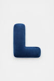 Blue Velvet Initial Cushion  L  hi-res