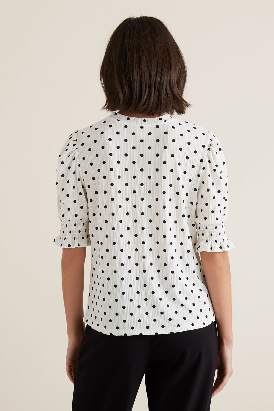 Shirred Sleeve Top  