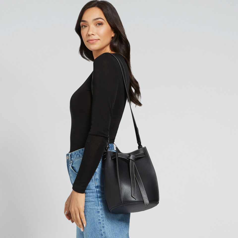 Knot Closure Bucket Bag  
