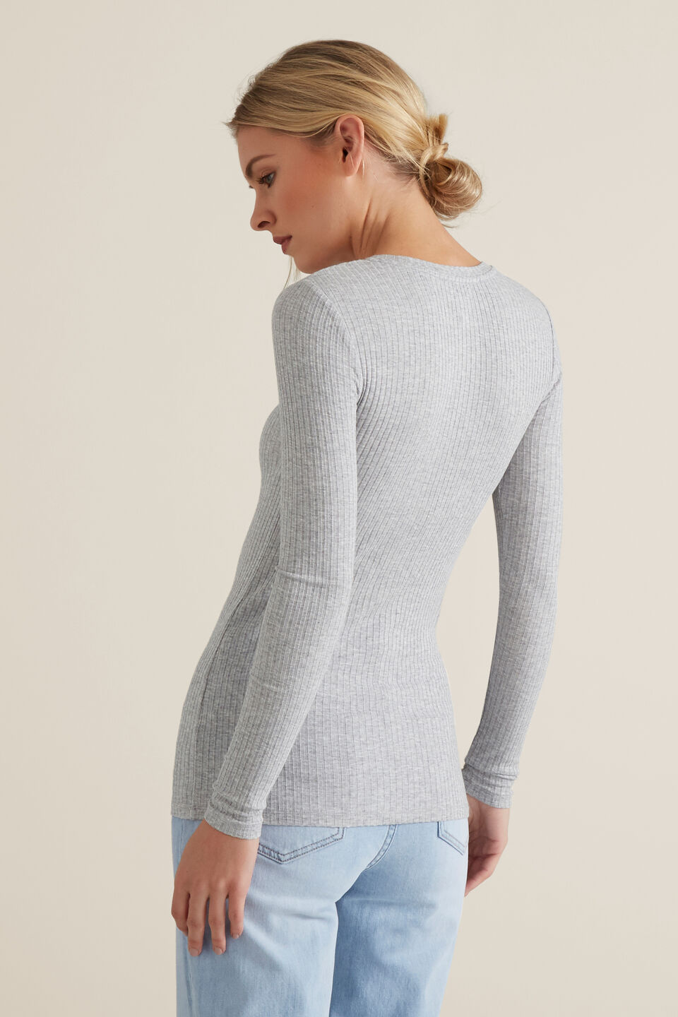 Long Sleeve Rib Top  