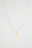 Gold Initial Necklace  T  hi-res