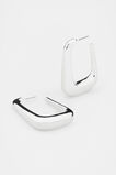 Large Rectangular Hoop  Silver  hi-res