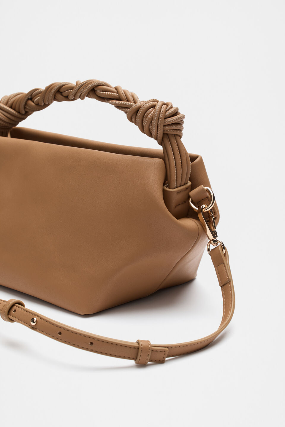 Braided Shoulder Bag  Caramel